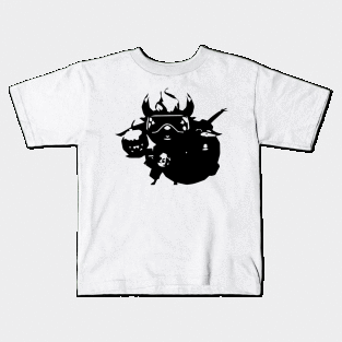 Kobold Bomber minimal silhouette white Kids T-Shirt